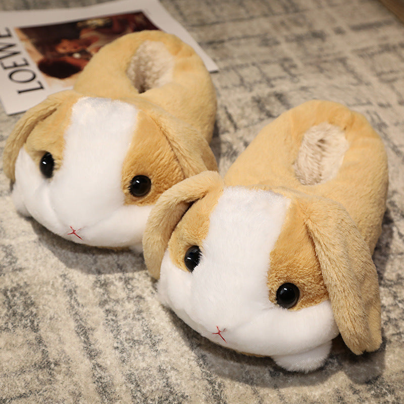 Sad Hamster Plush Slippers Home Soft Warm Furry Slides Women Cozy Indoor Floor Shoes eprolo