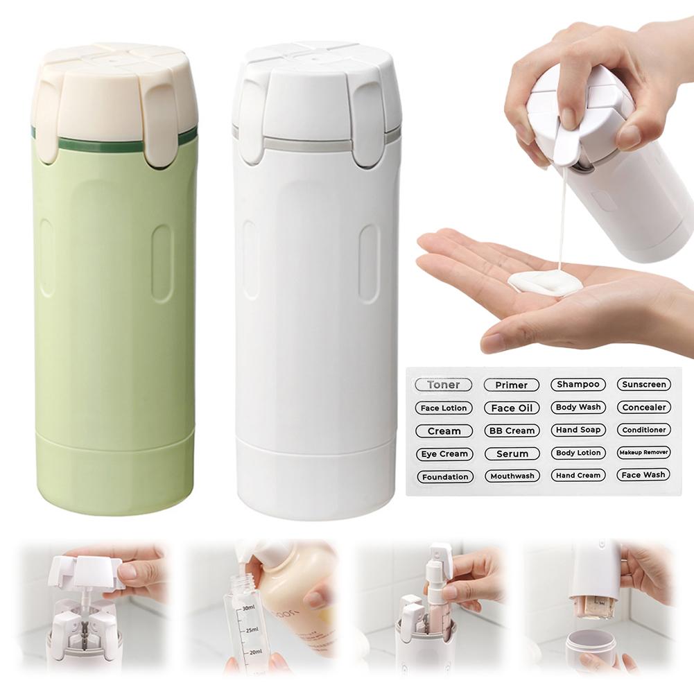 4 In 1 Travel Dispenser Portable Travel Bottles Leak Proof Leakproof Travel Container For Perfume Shampoo Conditioner Lotion Zee's Vibe Vault