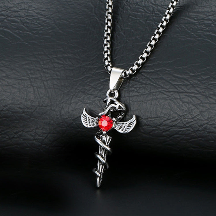 Hip-Hop Authentic Personality Japanese And Korean Simple Titanium Steel Jesus Cross Necklace Men's Jewelry Pendant Women eprolo