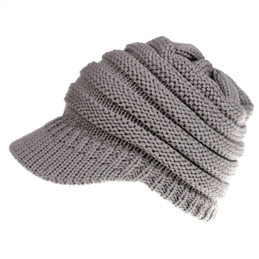 Women Ponytail Beanies Autumn Winter Hats Female Soft Knitting Caps Warm Ladies Skullies Zee's Vibe Vault