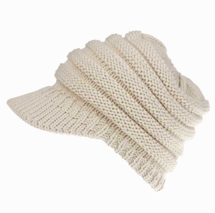 Women Ponytail Beanies Autumn Winter Hats Female Soft Knitting Caps Warm Ladies Skullies Zee's Vibe Vault