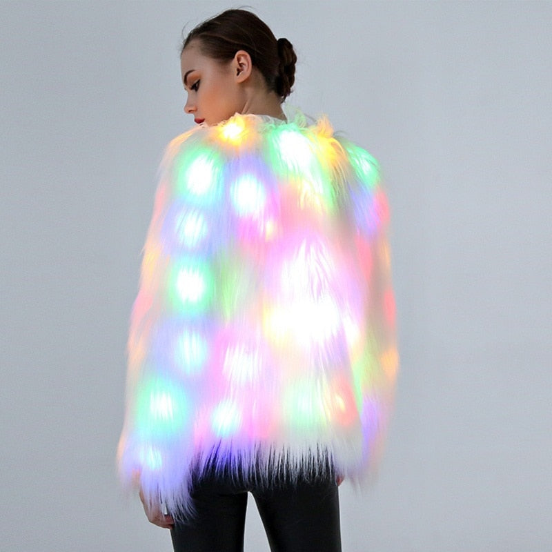 Womens jackets  cosplay costumes Christmas Halloween night led clothes ropa para mujeres de moda street Fashion Plus Size eprolo