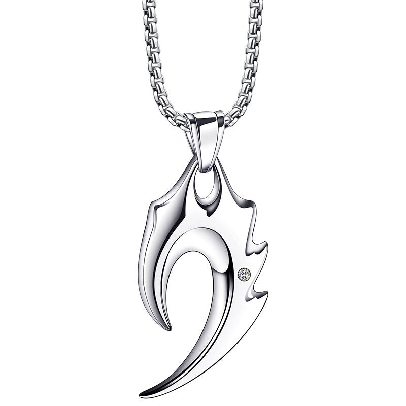 Hip-Hop Authentic Personality Japanese And Korean Simple Titanium Steel Jesus Cross Necklace Men's Jewelry Pendant Women eprolo