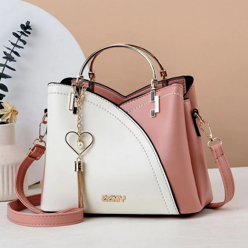 Color-blocked  large-capacity shoulder bag with high-quality crossbody design eprolo