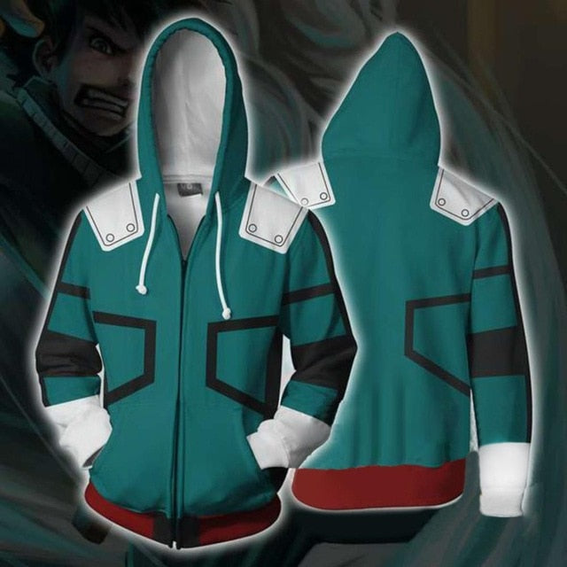 My Hero Academia Boku no Hero Academia Cosplay Costumes Men Women Sweatshirt Fashion zipper Hoodie School Uniforms Jackets Coat eprolo