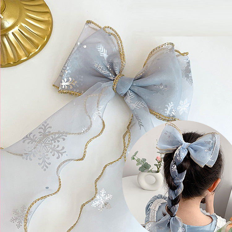 Children's Bow Ribbon Hairpin Girls Headwear Braided Hairband Super Fairy Cute Princess Baby Korean Hair Accessories Hairpin eprolo