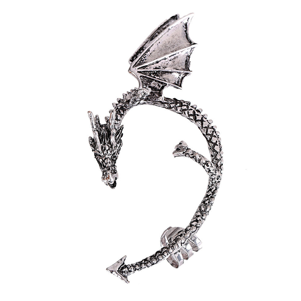 Creative Earrings Fashion Hipster Retro Dragon Earrings Ear Clips Without Pierced Earrings eprolo