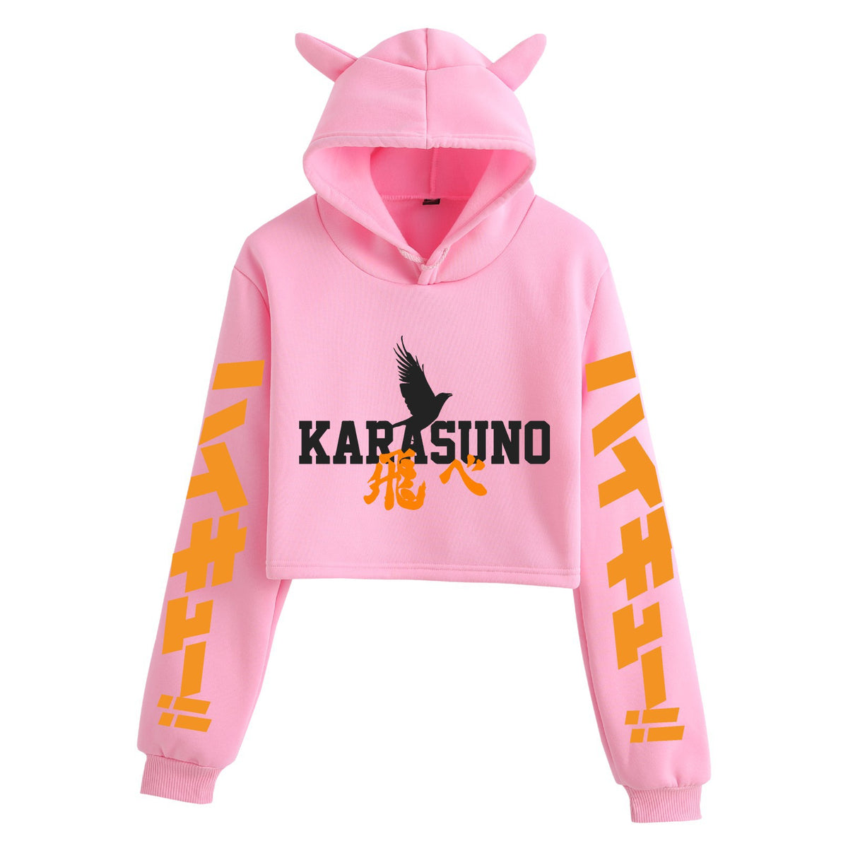 Anime Haikyuu! Student Creative Crop Top Women's Hoodie eprolo