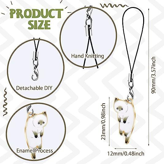 Youte Cat Kawaii Mobile Pendant with Cute Cat Backpack Wallet Keychain Pendant Accessories eprolo