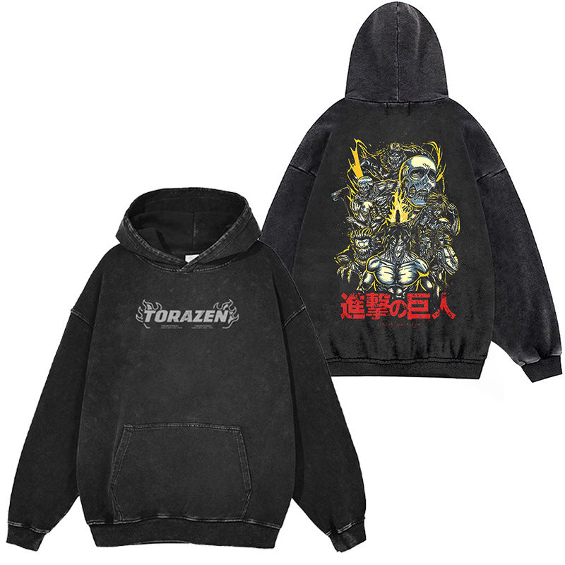 Vintage Attack on Giant Anime Men and Women's Hoodie eprolo