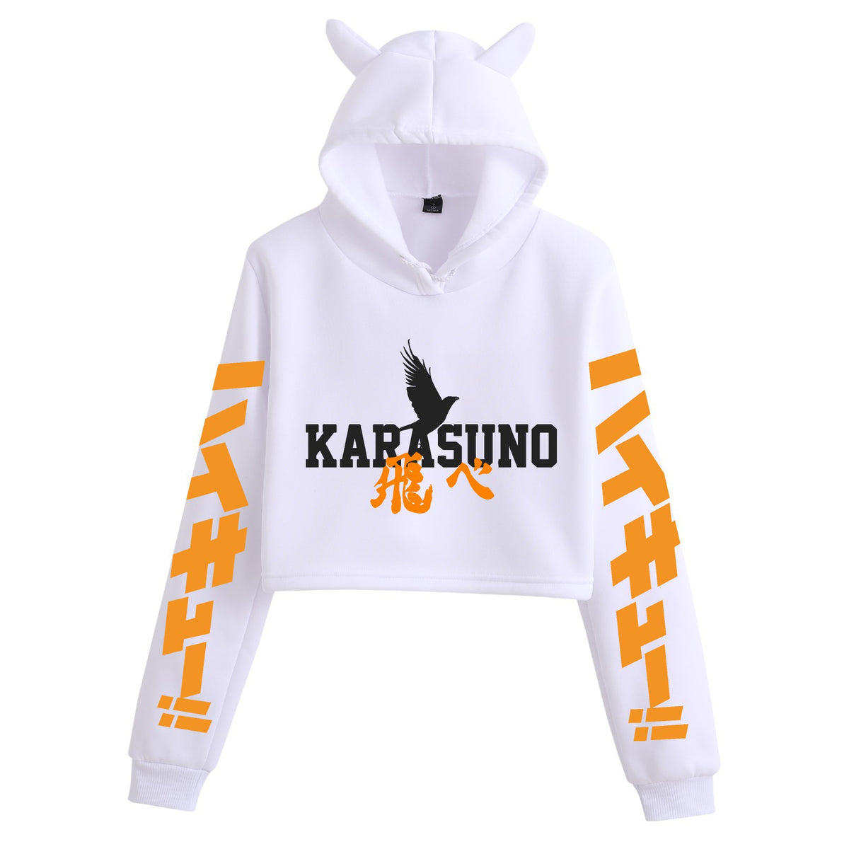 Anime Haikyuu! Student Creative Crop Top Women's Hoodie eprolo