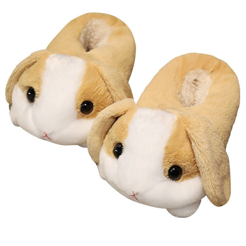 Sad Hamster Plush Slippers Home Soft Warm Furry Slides Women Cozy Indoor Floor Shoes eprolo