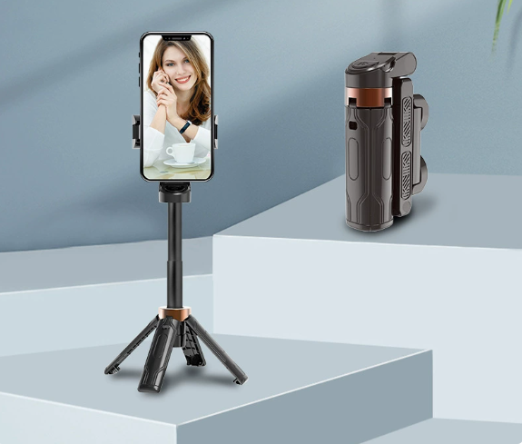 Mini phone Bluetooth selfie stick JC-25, floor mounted anti shake, extendable tripod, portable travel, live streaming, photograp eprolo