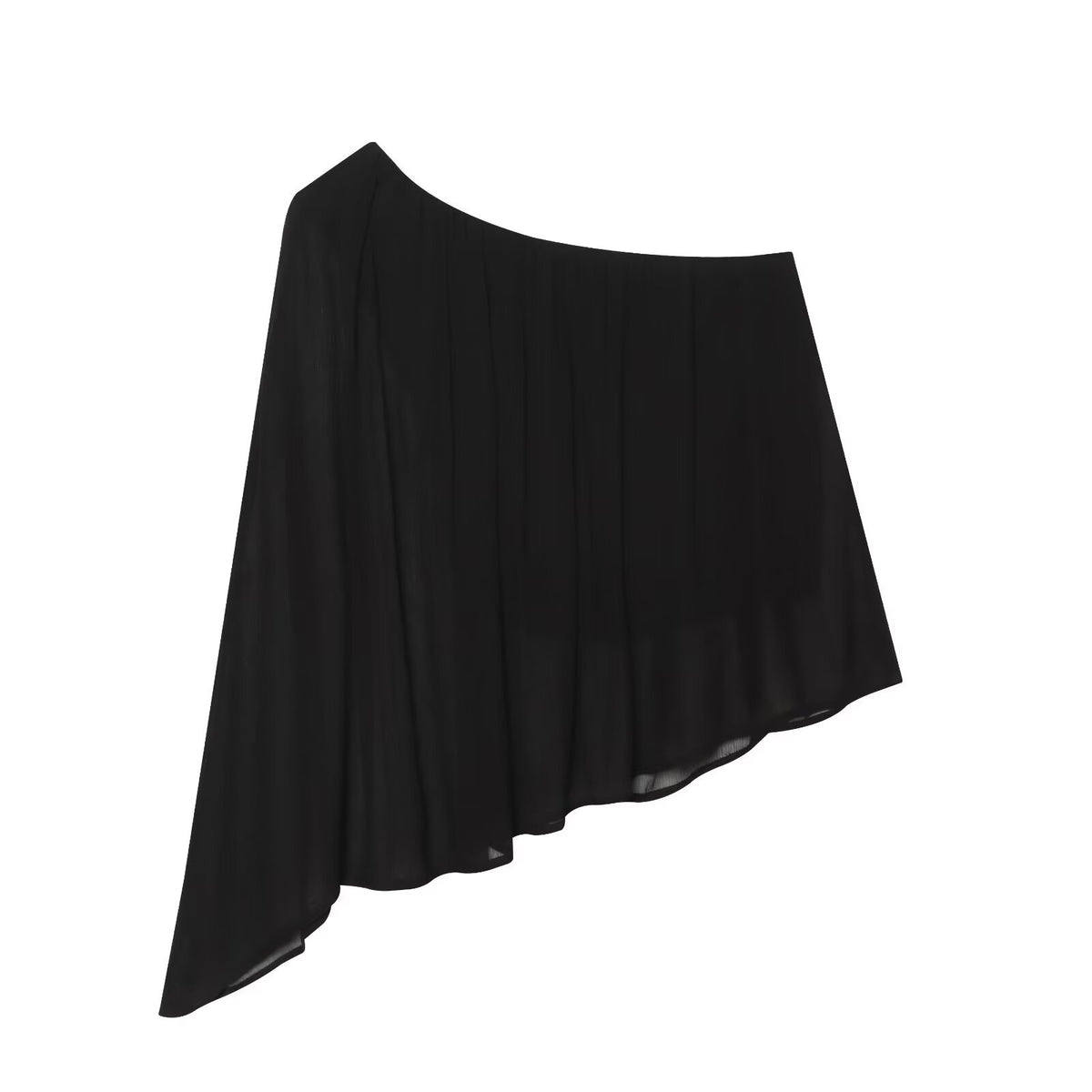 Irregular slanted shoulder T-shirt style top for women eprolo