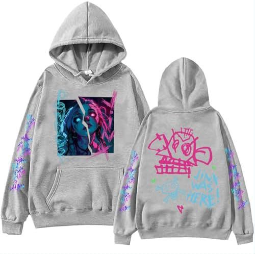 ElegancwCLOW Anime Arcane-Jinx Hoodie Harajuku Hip Hop eprolo