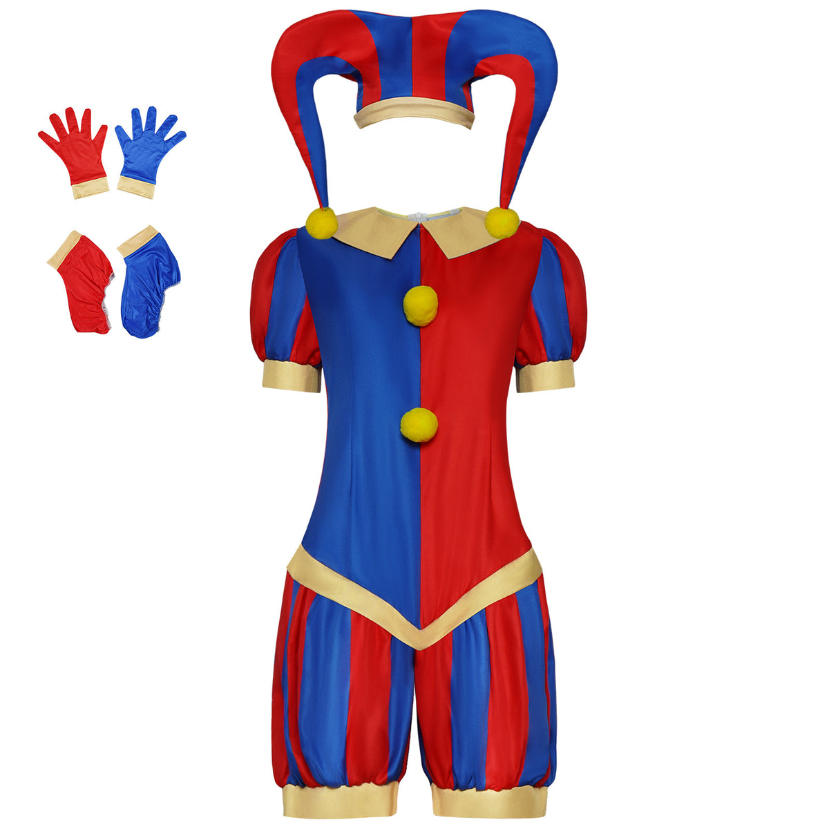 The  Digital Circus Pomni Clown Cosplay Costume Jumpsuit eprolo