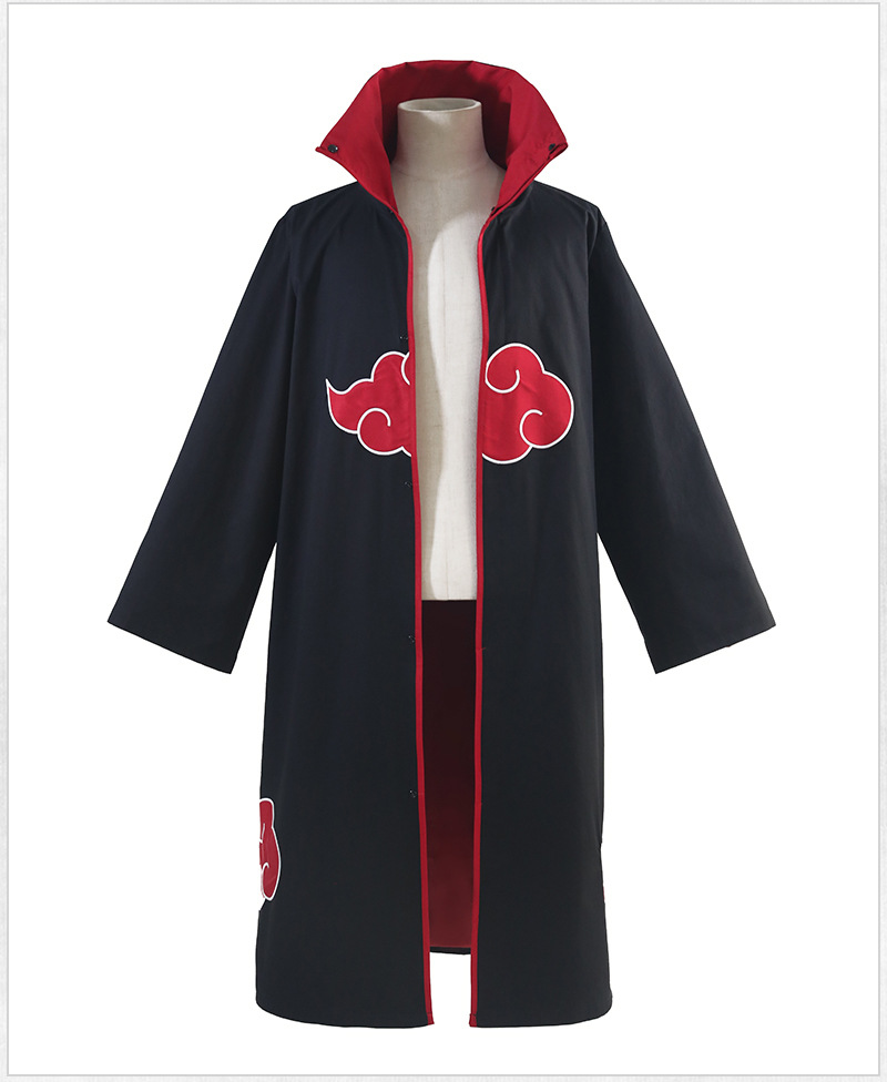 Naruto Cosplay Akatsuki Uchiha Itachi Red Cloud Cloak Cape Anime Costume eprolo