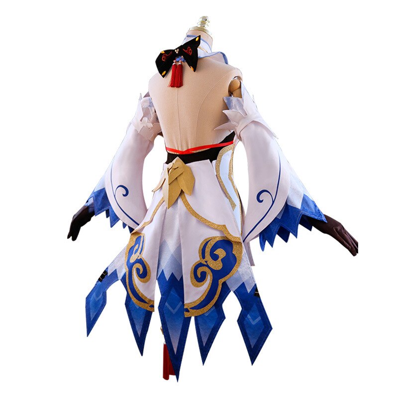 Hot Game Genshin Impact Cosplay Costumes Women Ganyu Wig Dress Full Set Halloween Party Uniform Costume Gan Yu Surprise Gift eprolo