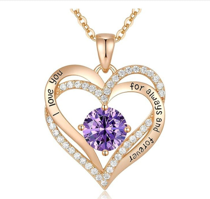 Fashionable Rose Gold and Silver Color Pendant Necklace for Women, Elegant OL Style, High-End Personalized Jewelry eprolo