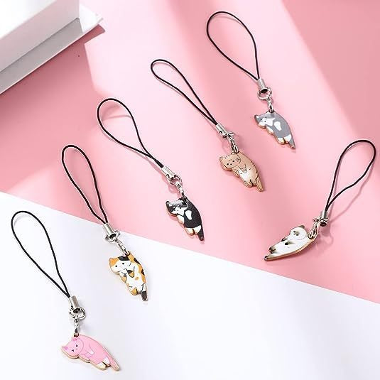 Youte Cat Kawaii Mobile Pendant with Cute Cat Backpack Wallet Keychain Pendant Accessories eprolo