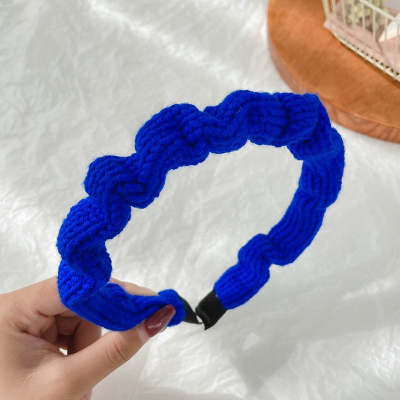 Klein Blue Velvet Headband Women's Face Wash Press Hair Bundle Hairpin eprolo