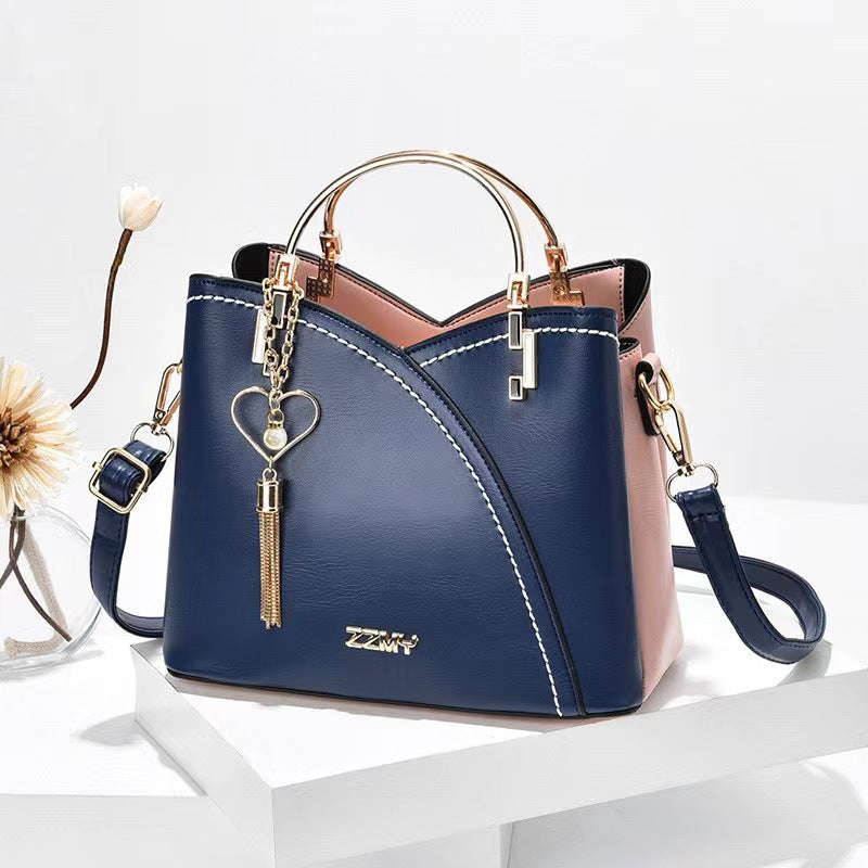 Color-blocked  large-capacity shoulder bag with high-quality crossbody design eprolo