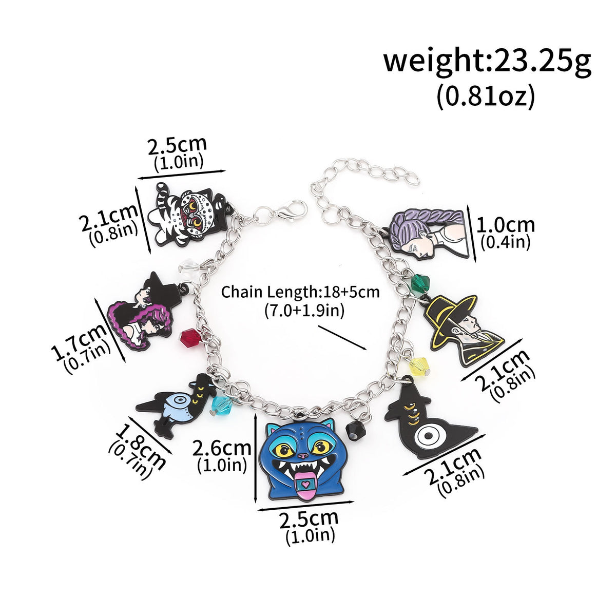 Cross-border Supply Cartoon Anime K-POP Demon Slayer Girl Group Mirai Lumizoy Character Pendant DIY Bracelet eprolo