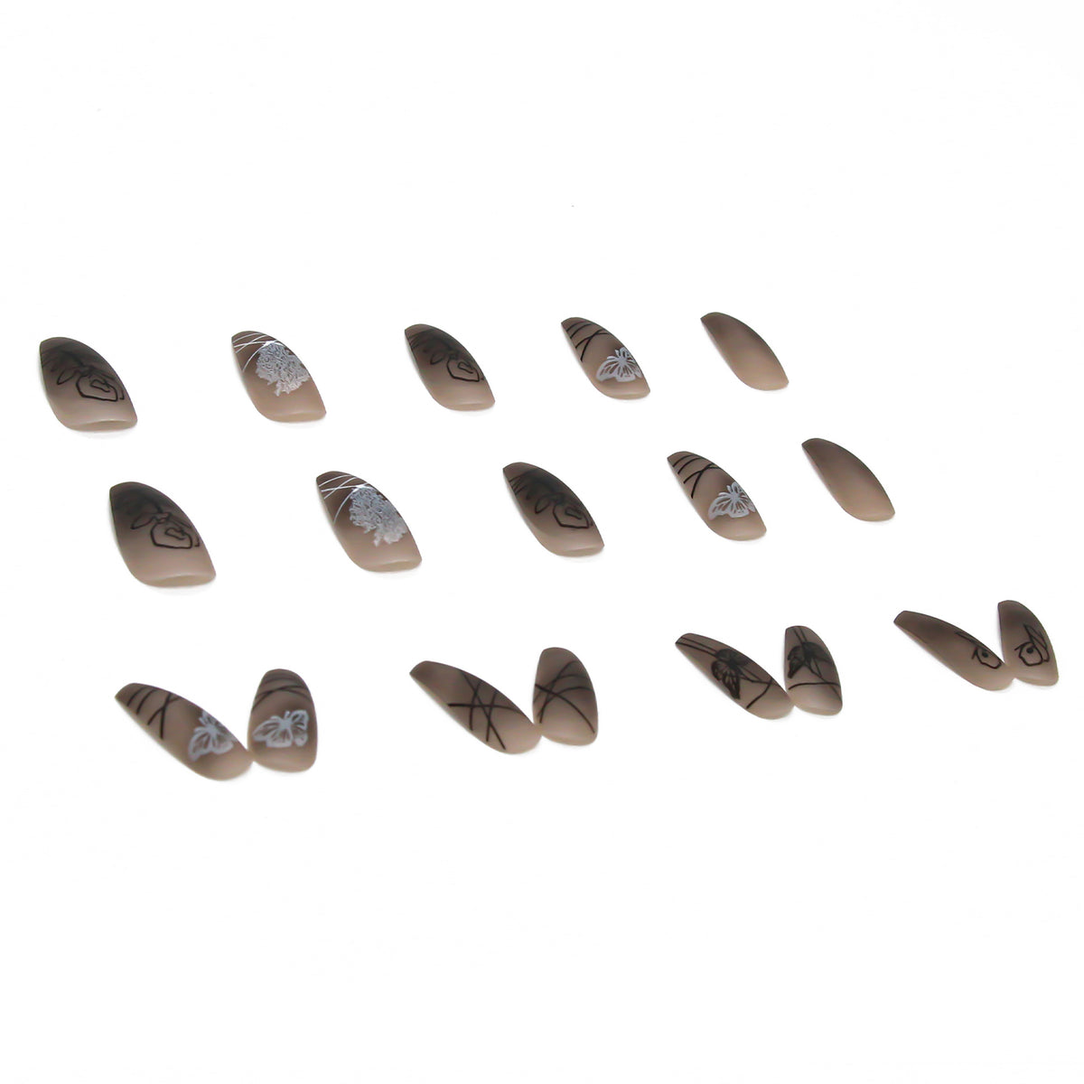 Dark Butterfly Long Ballet Nail Manicure Nail Pieces Personalized Wearing A Removable Nail eprolo