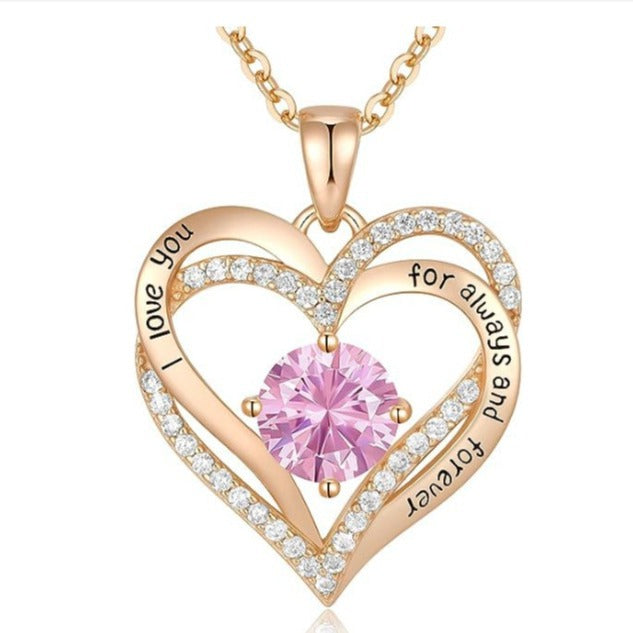 Fashionable Rose Gold and Silver Color Pendant Necklace for Women, Elegant OL Style, High-End Personalized Jewelry eprolo