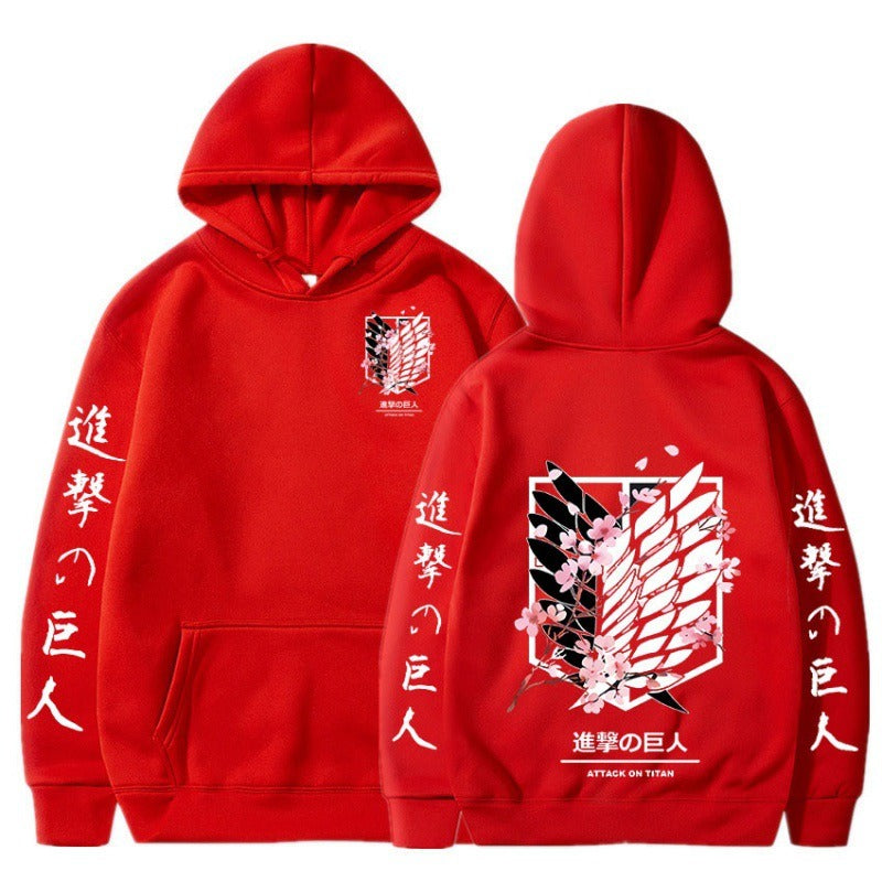 Attack on Giant Freedom Wings New Anime Plush Hoodie Cross border Hoodie Anime Hoodie eprolo