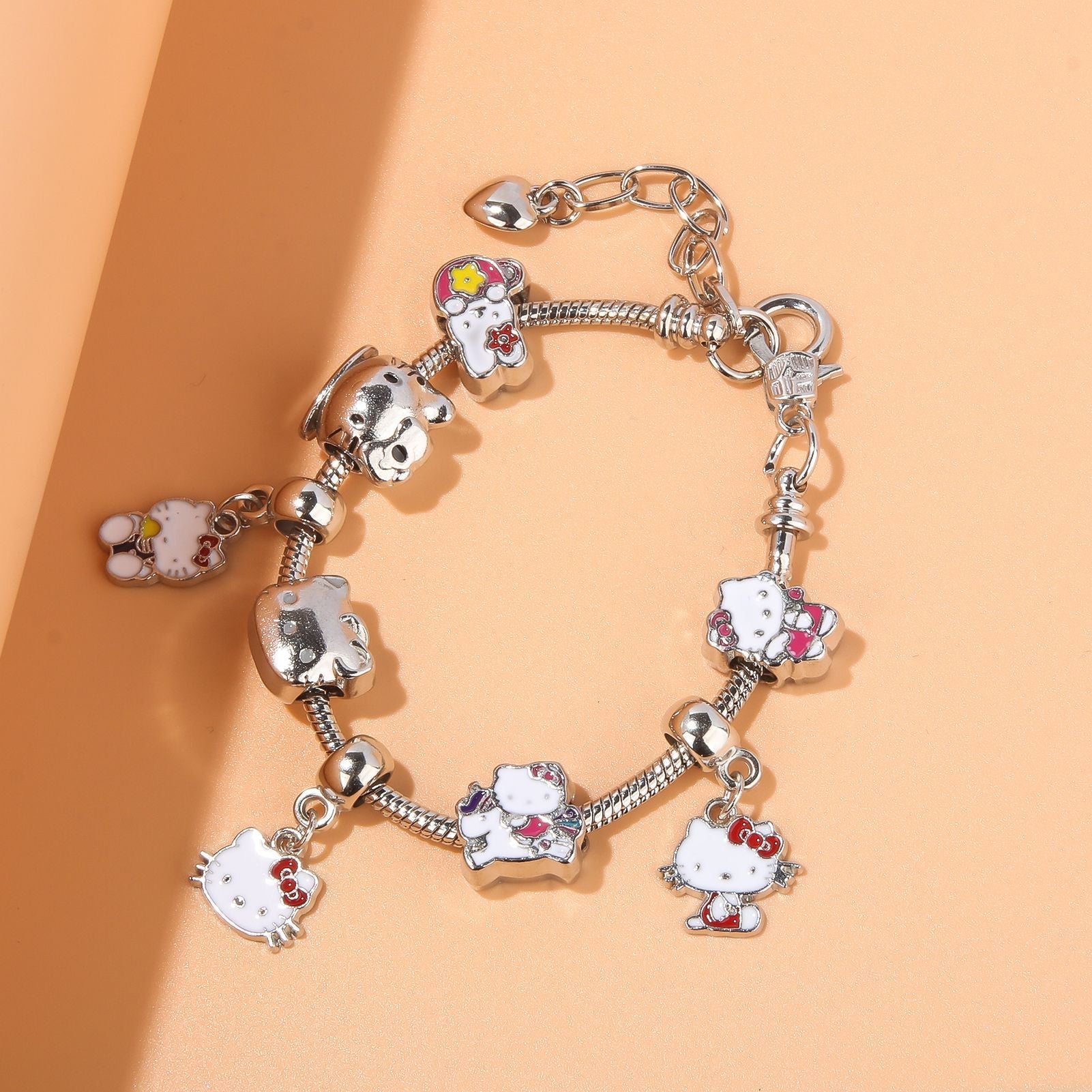 Cute Kitty Cat Bracelet Anime Girl Student JK Best Friend Birthday Gift Cartoon DIY Bracelet eprolo