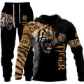 3D Lion & Tiger Hoodie Set