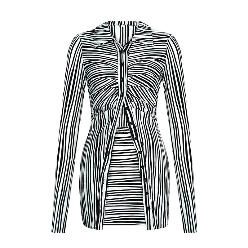 Sexy Striped 2-Piece bodycon