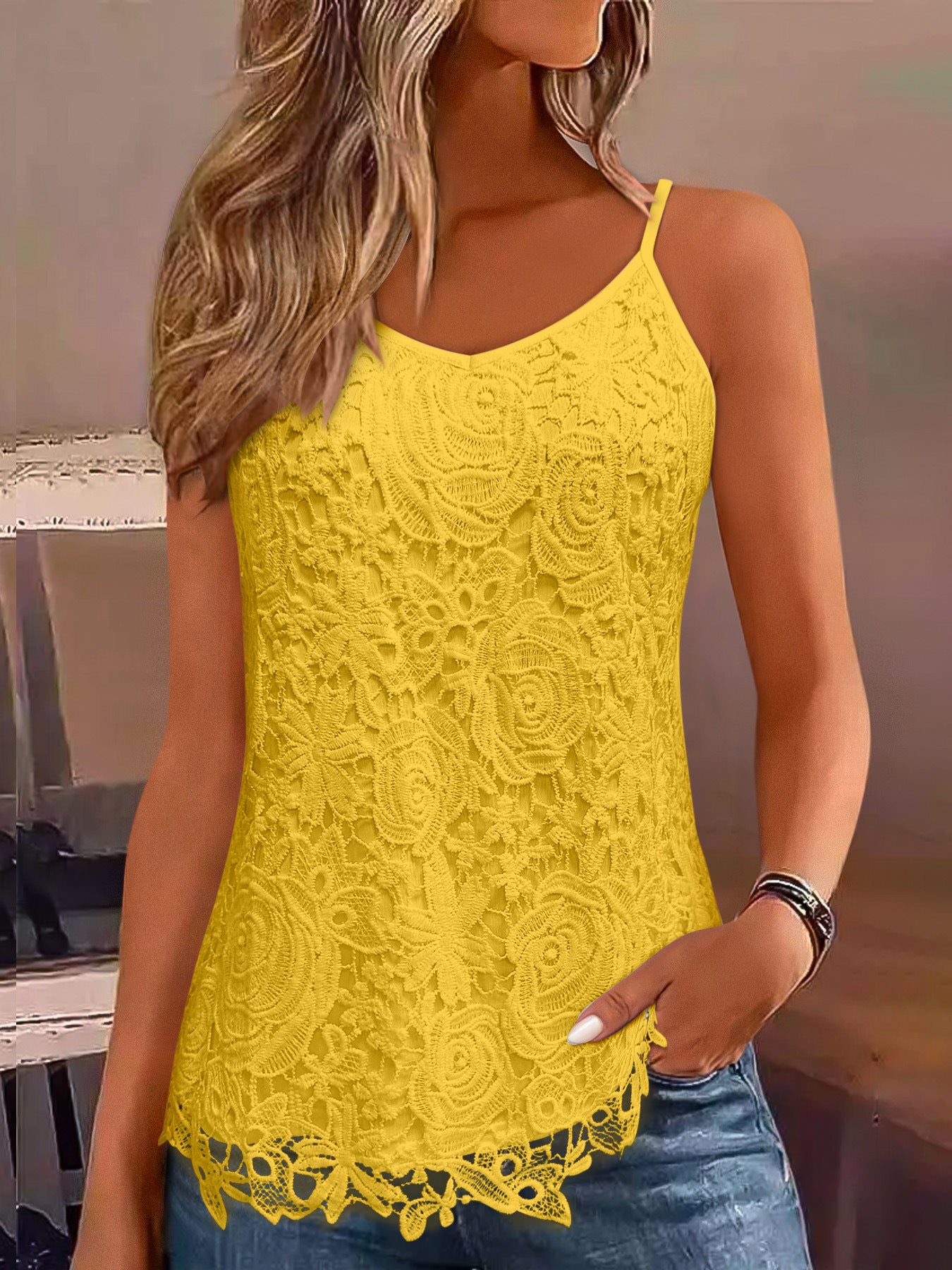 Narrow Strap Cami Top