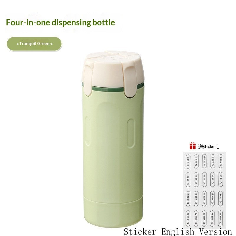 4 In 1 Travel Dispenser Portable Travel Bottles Leak Proof Leakproof Travel Container For Perfume Shampoo Conditioner Lotion Zee's Vibe Vault