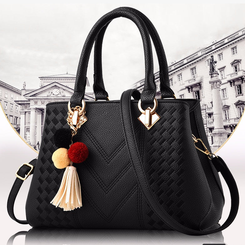 Luxury Multi-Compartment Leather Handbag