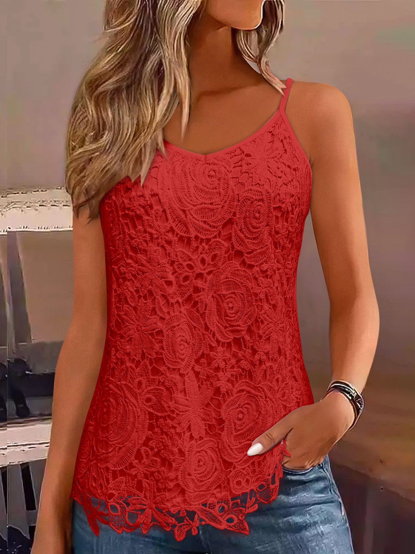 Narrow Strap Cami Top