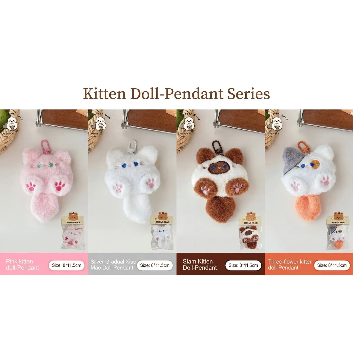 Cute Plush Cat Keychain — An Adorable Coffee Broadleaf