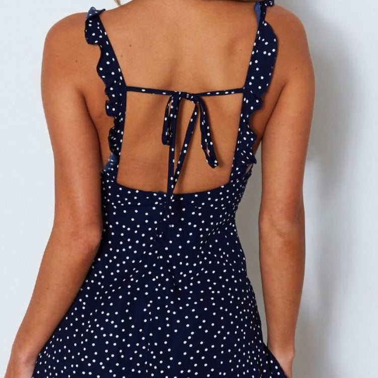 Women's Polka-Dot Strappy Sundress