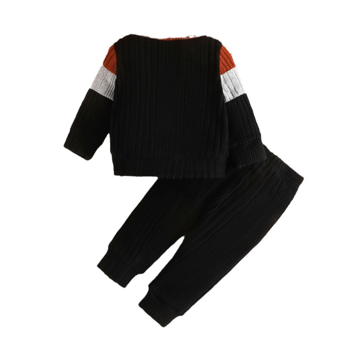 Color Matching Top Solid Color Pants Suit Baby Boy Cute Two-piece Set Zee's Vibe Vault