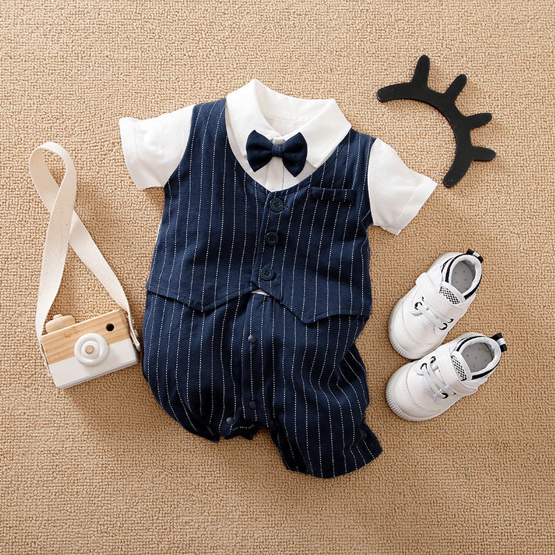 Summer Baby Boy Gentleman Jumpsuit Zee's Vibe Vault