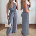 Jumpsuit Buckle Waist Pants