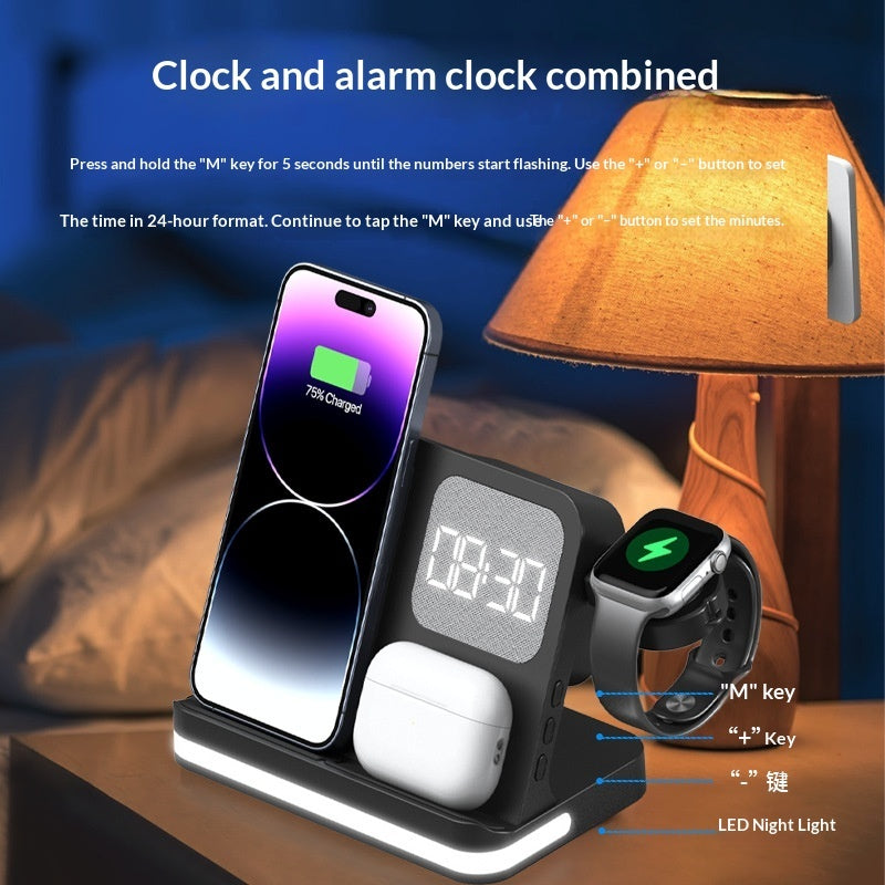 Multi-Device Wireless Charging Clock